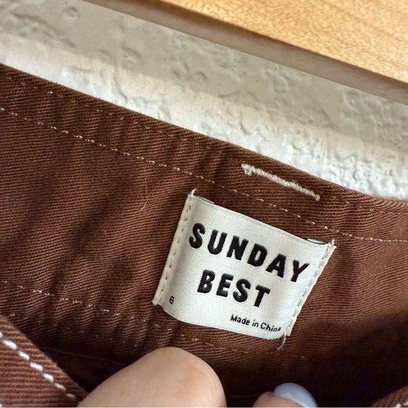Aritzia Sunday Best Lexi Pant Brown Size 6 - Picture 3 of 5